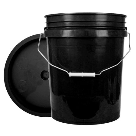 World Enterprises Bucket, 12 in H, Black 5BLK,345BLK